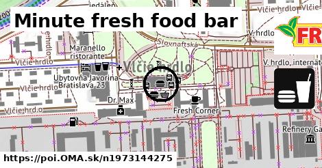 Minute fresh food bar
