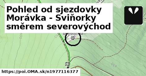 Pohled od sjezdovky Morávka - Sviňorky směrem severovýchod