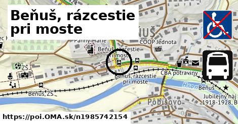 Beňuš, rázcestie pri moste