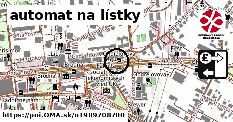 automat na lístky