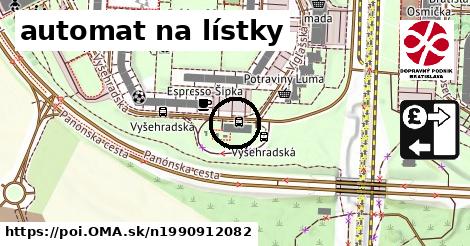 automat na lístky