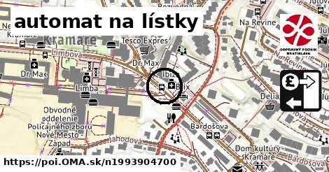 automat na lístky