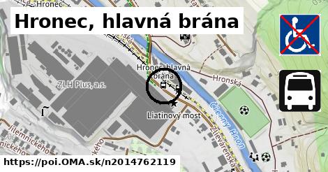 Hronec, hlavná brána