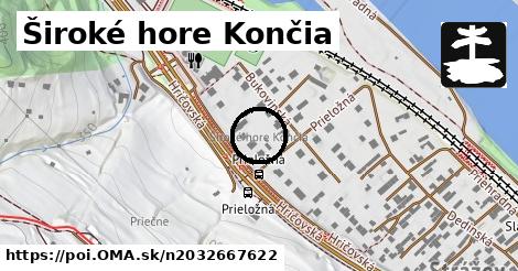 Široké hore Končia