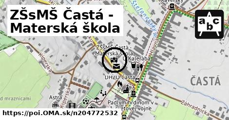 ZŠsMŠ Častá - Materská škola