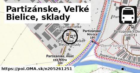 Partizánske, Veľké Bielice, sklady