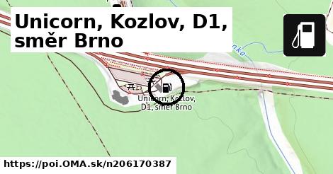 Unicorn, Kozlov, D1, směr Brno