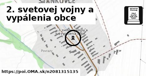 2. svetovej vojny a vypálenia obce