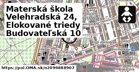 Materská škola Velehradská 24, Elokované triedy Budovateľská 10