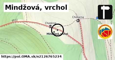 Mindžová, vrchol