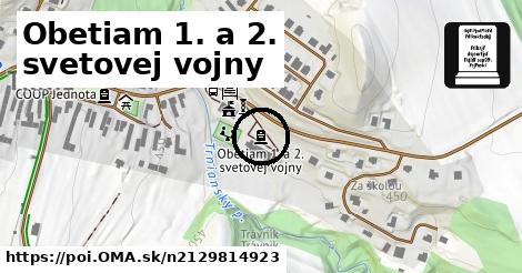 Obetiam 1. a 2. svetovej vojny