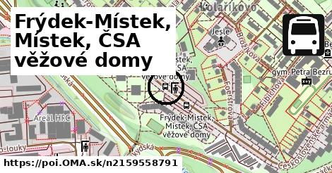 Frýdek-Místek, Místek, ČSA věžové domy