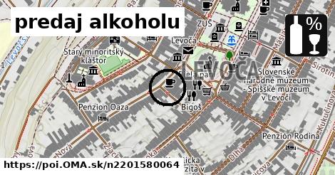 predaj alkoholu