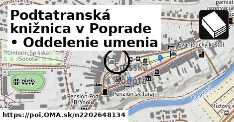 Podtatranská knižnica v Poprade • Oddelenie umenia