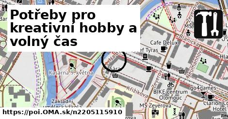 Potřeby pro kreativní hobby a volný čas