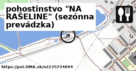 pohostinstvo "NA RAŠELINE" (sezónna prevádzka)