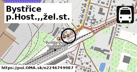 Bystřice p.Host.,,žel.st.