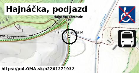 Hajnáčka, podjazd