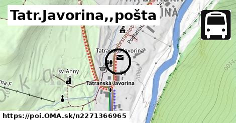 Tatr.Javorina,,pošta