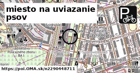 miesto na uviazanie psov