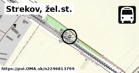 Strekov, žel.st.