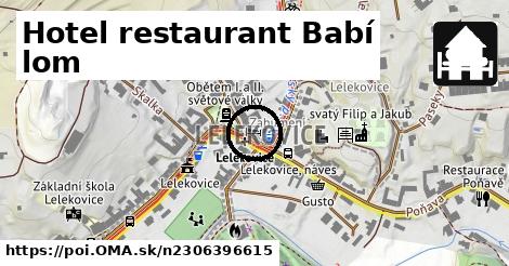 Hotel restaurant Babí lom