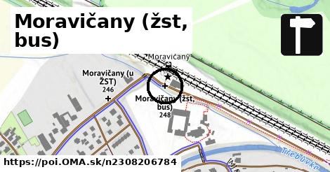 Moravičany (žst, bus)