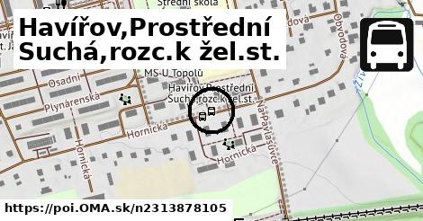 Havířov,Prostřední Suchá,rozc.k žel.st.