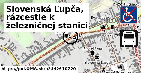 Slovenská Ľupča, rázcestie k železničnej stanici