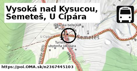 Vysoká nad Kysucou, Semeteš, U Cipára