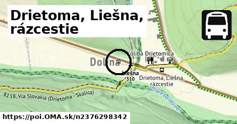 Drietoma, Liešna, rázcestie