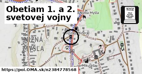 Obetiam 1. a 2. svetovej vojny