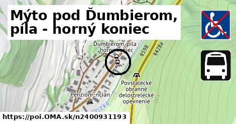 Mýto pod Ďumbierom, píla - horný koniec