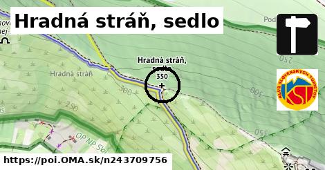 Hradná stráň, sedlo