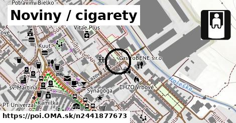 Noviny / cigarety