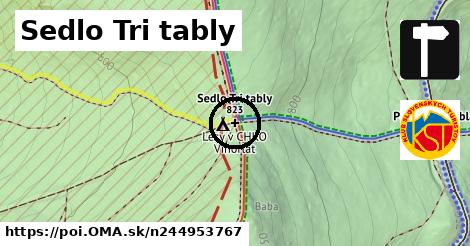 Sedlo Tri tably