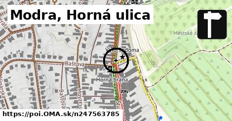 Modra, Horná ulica