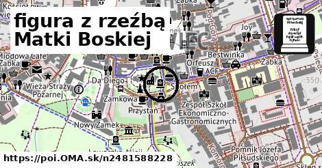 figura z rzeźbą Matki Boskiej