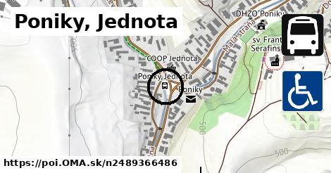 Poniky, Jednota