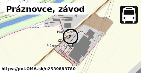 Práznovce, závod