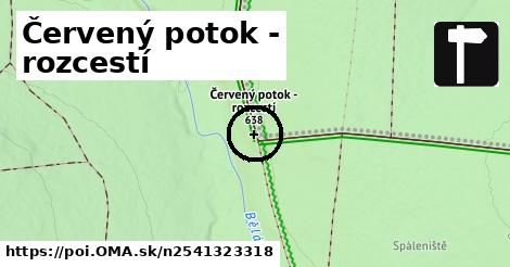 Červený potok - rozcestí