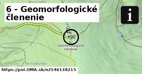 6 - Geomorfologické členenie