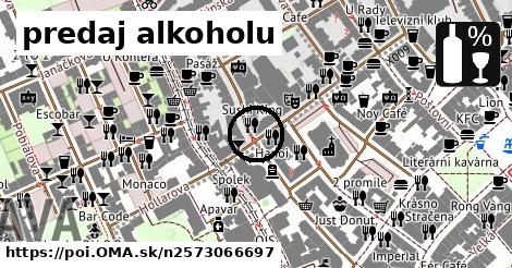 predaj alkoholu