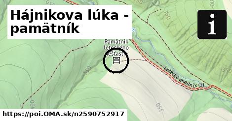 Hájnikova lúka - pamätník