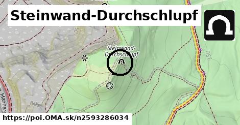 Steinwand-Durchschlupf