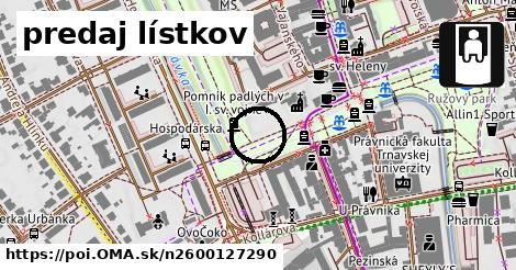 predaj lístkov