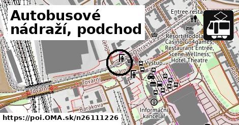 Autobusové nádraží, podchod