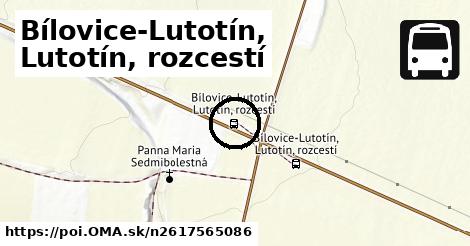 Bílovice-Lutotín, Lutotín, rozcestí