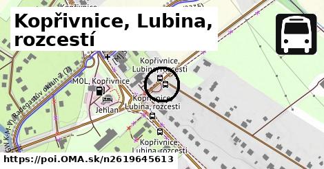 Kopřivnice, Lubina, rozcestí