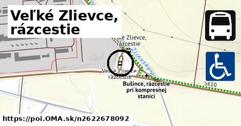 Veľké Zlievce, rázcestie